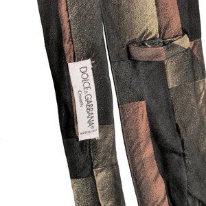 Vintage Dolce & Gabbana Colorblock 100% Silk Tie